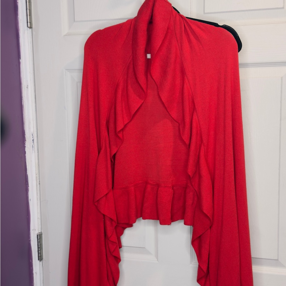 Chico's Vibrant Red Poncho
